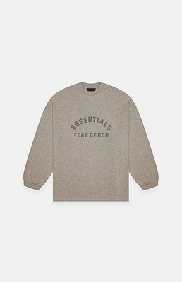 Kids Fear of God Essentials Heather Grey Long Sleeve T-Shirt