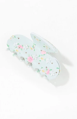 LA Hearts Blue Floral Hair Claw Clip