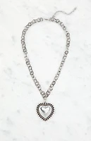 LA Hearts Chunky Heart Pendant Necklace