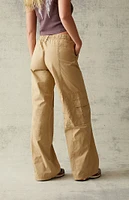 PacSun Tan Low Rise Puddle Pants