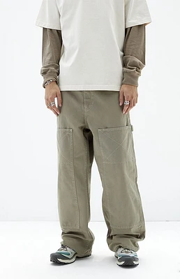 PacSun Olive Extreme Baggy Carpenter Jeans