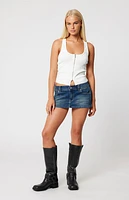 ABRAND Petra 00 Super Low Denim Mini Skirt