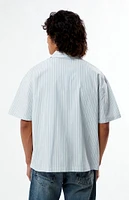 PacSun Blue Striped Boxy Shirt