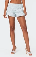 Edikted Kalila Tiered Ruffle Shorts