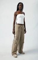 Pacsun Brown Toggle Baggy Cargo Pants