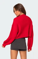 Edikted Sabrina Chunky Knit Cropped Cardigan