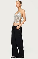 Edikted Petite Daytime Low Rise Jeans