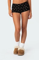 Aislinn Printed Waffle Shorts