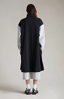 Fear of God Essentials Women's Light Heather Grey Black Nylon Fleece Mock Neck Sweater Dress