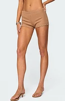 Edikted Hasel Grommet Ribbed Shorts