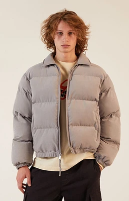 Pacsun Gray Coaches Puffer Jacket