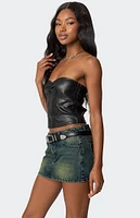 Edikted Myleigh Faux Leather Corset