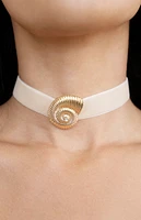 Ettika Nautilus Shell Velvet Choker