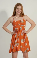 PacSun Kids Orange Strappy Tank Mini Dress