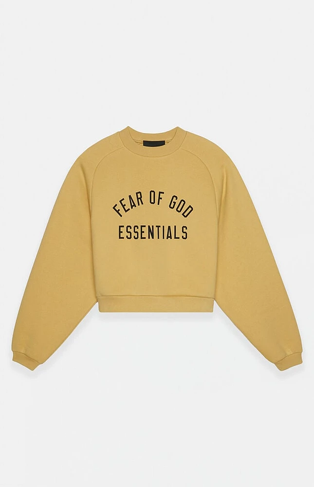 Fear of God Essentials Women's Amber Fleece Cropped Crew Neck Sweatshirt