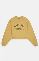 Fear of God Essentials Women's Amber Fleece Cropped Crew Neck Sweatshirt