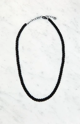 LA Hearts Black Caviar Necklace
