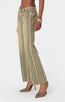 Edikted Eternity Pinstripe Flare Jeans