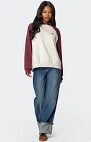 Edikted Raglan Bow Oversized Hoodie