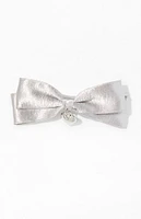 LA Hearts Heart Charm Double Bow Barrette