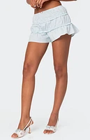 Edikted Kalila Tiered Ruffle Shorts