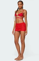 Edikted Leola Ladder Knit Mini Skirt