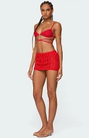 Edikted Leola Ladder Knit Mini Skirt