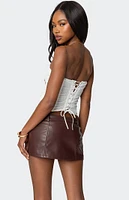 Edikted Wild Blossom Lace Up Mesh Corset