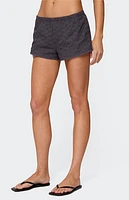 Edikted Shaya Eyelet Shorts