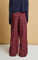 Beverly and Beck Navy & Red Flannel Boxer Pajama Pants