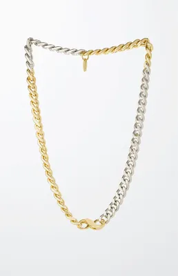 Ettika Mixed Metal Chain Link Necklace