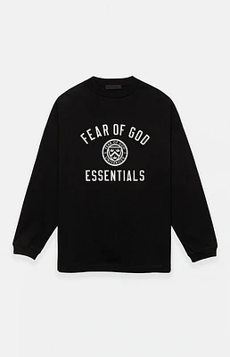 Fear of God Essentials Black University Long Sleeve T-Shirt