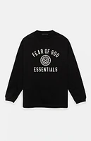 Fear of God Essentials Black University Long Sleeve T-Shirt