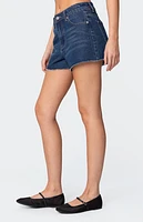Edikted Sahara High Rise Denim Shorts