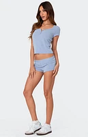 Edikted Lorelei Printed Pointelle Top