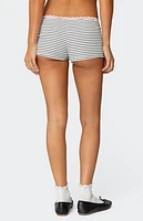 Edikted Sofi Striped Ribbed Shorts