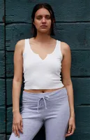 John Galt White Henley Tank Top
