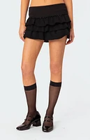 Edikted Martina Ruffle Terry Mini Skirt