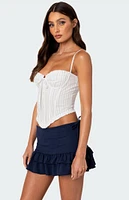 Edikted Greca Striped Poplin Corset