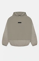 Fear of God Essentials Dust Heather Grey Nylon Fleece Hooded Sweatshirt