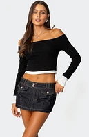 Edikted Jovi Layered Off Shoulder Top