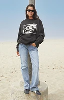John Galt Black Erica Radio Silence Crew Neck Sweatshirt