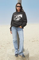John Galt Black Erica Radio Silence Crew Neck Sweatshirt