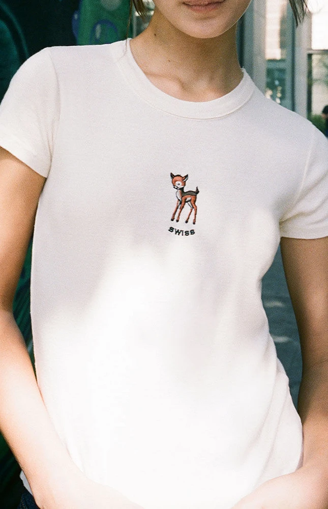 John Galt Deer Embroidered T-Shirt