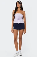 Edikted Augusta Pinstripe Strapless Top