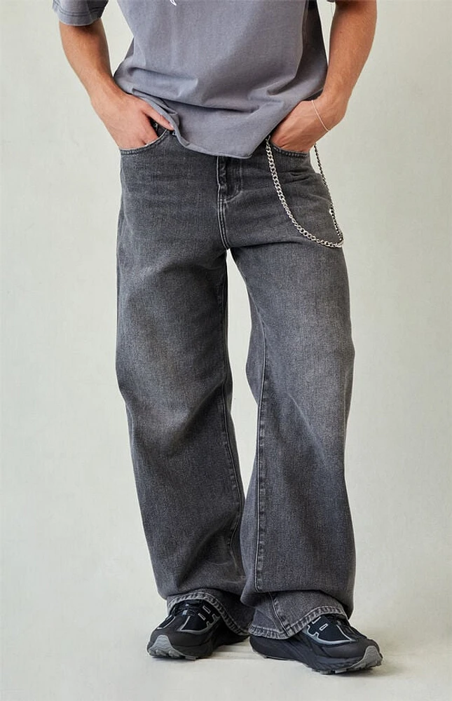 Pacsun Blake Chain Extreme Baggy Jeans Gray