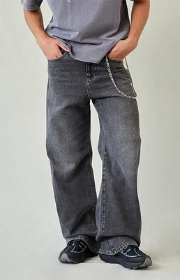 Pacsun Blake Chain Extreme Baggy Jeans Gray