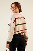 LA Hearts Marissa Striped Cozy Crew Neck Sweater