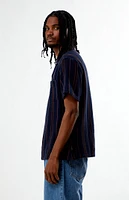 Brixton Bunker Striped Waffle Knit Camp Shirt