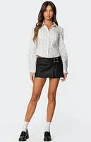 Edikted Sacha Faux Leather Mini Skort